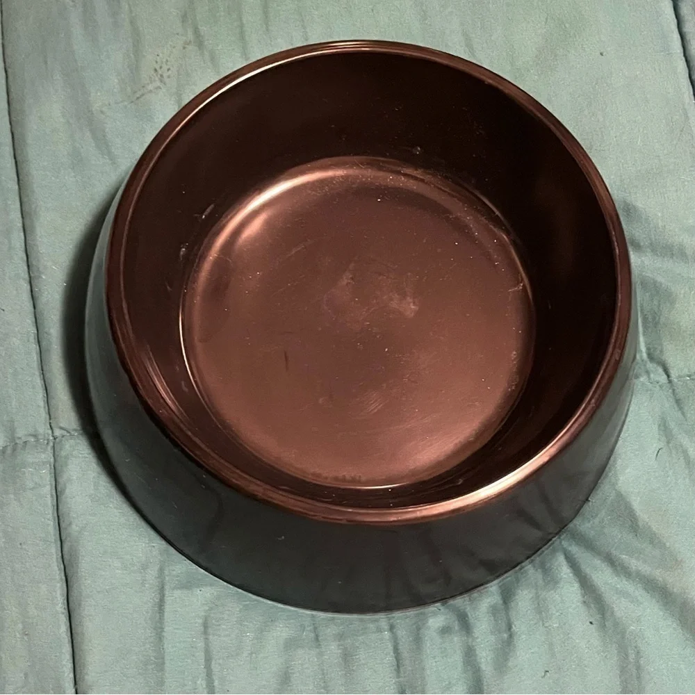 Dog bowl black melamine large dog rubber floor grip.